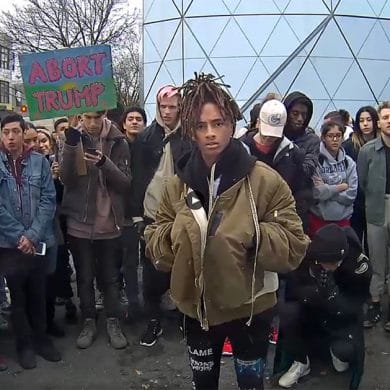 JADEN SMITH LEADS GROWING PROTEST HEWILLNOTDIVIDE.US IN NEW YORK CITY